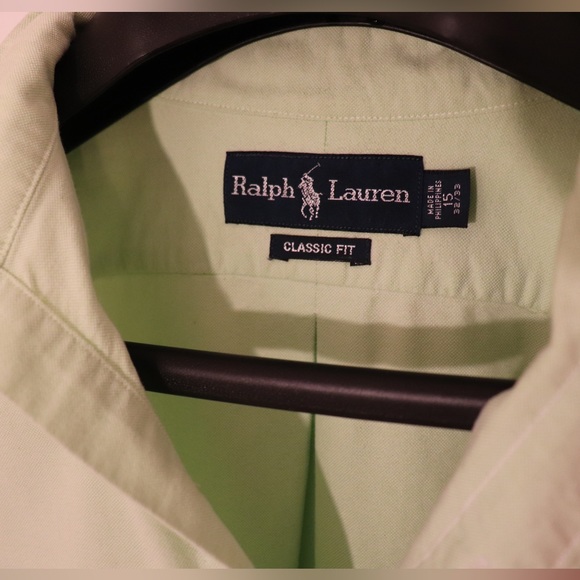 Polo Ralph Lauren Light Green Oxford Dress Shirt - Picture 5 of 6